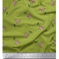 thumbnail image 1 of Soimoi Green Cotton Jersey Fabric Dot & Floral Artistic Printed Craft Fabric by the Yard 58 Inch Wide, 1 of 1