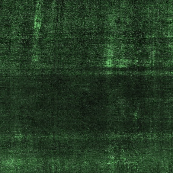 Ahgly Company Indoor Square Persian Emerald Green Bohemian Area Rugs, 4' Square