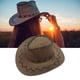 thumbnail image 4 of Sombrero de vaquero Qarigey Unisex para niños disfraces de fiesta de fantasía del salvaje oeste Sombreros de sol Caqui, 4 of 5