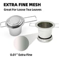 thumbnail image 2 of Paquete de 2 filtros de té, colador de té, Infusor de té de acero inoxidable con mango largo plegable, ideal para colgar en teteras, tazas, 2 of 5