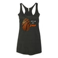 thumbnail image 2 of Wild Bobby, Basketball Fingerprint It's In My DNA, Sports, Women Tri-Blend Racerback Tank Top, Vintage Black, Large, 2 of 5
