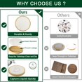 thumbnail image 3 of Juego de 5 absorbentes de bambú Coasters Eykao para bebidas, 10 cm, 3 of 6