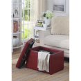 thumbnail image 3 of Convenience Concepts Designs4Comfort Pouf de Rangement d'Appoint en Similicuir Rouge, 3 of 3