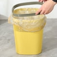 thumbnail image 5 of Plastic Bathroom Trash Can | Large Capacity Contactless Waste Bin | Slim Design | Yellow or Purple | Space-Saving Garbage Container | 28x23x23cm | 1-Pack, 5 of 8