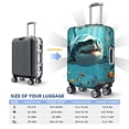 thumbnail image 4 of Rateoe Realistic Ocean Shark Printed Luggage Cover, Suitcase Protector Fits 18-32 Inch Luggage-Medium, 4 of 7