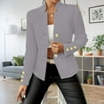 thumbnail image 5 of WTOBBY Women's Modern V-Neck Long Sleeve Button-Up Cardigan Coat, Solid Color Casual Jacket with Knit Detail, Perfect for Work or Casual Outings, Breathable and Soft Fabric,Light Gray XL, 5 of 5
