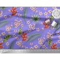 thumbnail image 3 of Soimoi Poly Georgette Fabric Leaves & Plumeria Floral Printed Fabric 1 Yard 52 Inch Wide, 3 of 3