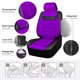 thumbnail image 5 of Fundas para asientos de vehículo CAR PASS juego completo 5 piezas morado y negro, 5 of 8