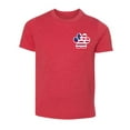 thumbnail image 2 of American Flag Paw Print, Kids Gaphic T-shirts, 4th of July Shirts - Red MH200YPATRIOT S6 XL, 2 of 3
