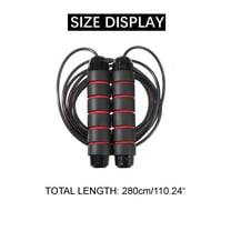 Hmount Deeroll Speed Jump Rope Weight Gym Training Steel Skipping Rope Sporting Exercise Tool Home Indoor Fitness Equipments(Black&Red)