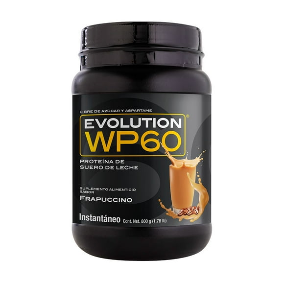 Proteína de suero de leche Evolution Nutraceutical Company WP60 Bote Frapuccino 800 G