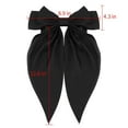 thumbnail image 5 of Wattne Silky Hair Bows 2Pcs Big Large Hair Bows for Women Hair Ribbons Oversized Long Tail Black Hair Bow Red Hair Bow Hair Barrettes Ribbon Metal Clips Bowknot Hair Accessories Christmas Gifts, 5 of 7