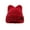 Red, variant on Cat Ear Plush Knit Beanie for Women, Warm Winter Cap with Embroidery, Stretchy Fit for All Head Sizes and Face Types, Perfect Gift for Cat Lovers,Red