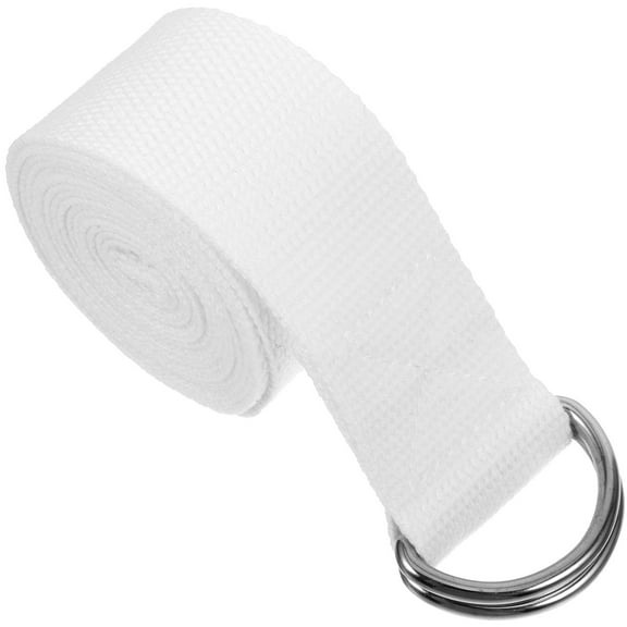 Yoga Stretching Belt Mat Strap Straps Exercise Band Fitness Major White Polyester Cotton