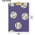 thumbnail image 3 of 12.5"x9" Baseball Pattern Clipboards, Standard A4 Letter Size Nursing Clipboard with Low Profile Metal Clip Decorative Clip Board for Office Supplies,Gold, 3 of 7
