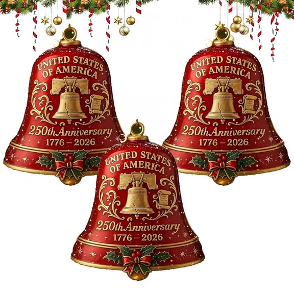 ACDANC United States 250th Anniversary Bell Ornament,Honoring America's Commemorative 250th Anniversary with Detailing for Collectors and Patriotic