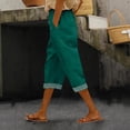 thumbnail image 2 of Workout Casual Pants for Women Linen Pants Summer Wide Leg Pants Elastic Waist Pants High Waisted Pants Casual Beach Trousers Pants Xxxl, 2 of 6