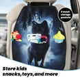 thumbnail image 5 of Xecao Night Scene of Wolves Pattern Car Seat Back Protector 2 Pack Large Capacity Pocket, Kick Mats Back Seat Protector, 5 of 8