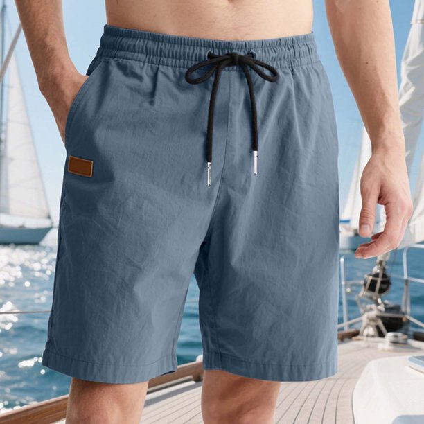 Ceisia Men's Slim Functional-style Quick-dry Gift Casual Shorts Breathable Contrast Zipper Cargo Pockets Multi-Color