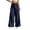 Navy, variant on Gaucho Pants for Women Corduroy Wide Leg Palazzo Culottes Bottoms Work Trousers Loose Fit Dressy Casual Office Elastic Waist Women's Fall/Winter Outfits(Grey,XS)