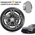 thumbnail image 3 of 4PCS Wheel Center Caps, 2.13 Inch (54mm) Outer Diameter, 1.97 Inch (50mm) Inner Diameter, Snap-in Plastic Wheel Center Hub Cap Cover, Car Rim Hub Caps Accessories (Sliver), 3 of 6