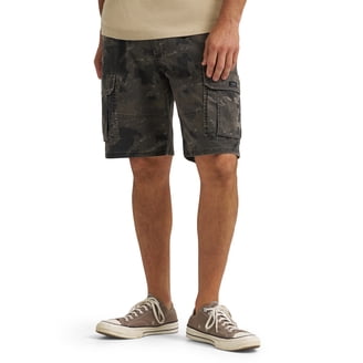 Pantaloncini Cargo Wrangler Authentics Uomo, Taglia Grande, Elasticizzati, Jungle Elmwood Camo, 48