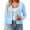 Sky Blue, variant on Arlun Fall Cardigans for Women Lightweight Knit Open Front Solid Color Sweater Tops Long Sleeve Button down Scalloped V-Neck Cropped Cardigan Casual Teacher Outfits