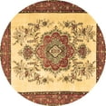 thumbnail image 1 of Ahgly Company Indoor Round Persian Brown Traditional Area Rugs, 4' Round, 1 of 4