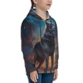 thumbnail image 3 of Sigee Moonlit Night Sky Wolf for Boys and Girls Youth Hoodie Kids Clothes Boys' Fashion Sweatshirts-X-Large, 3 of 6