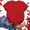 thumbnail image 4 of Baqcunre Valentine'S Day Shirts For Women Sweatshirt Womens Cute Trendy Shirt Casual Short Sleeve Pullover Tops(Red S-3XL),Womens Tops Graphic Tees For Women Shirts For Women Womens Tops, 4 of 4