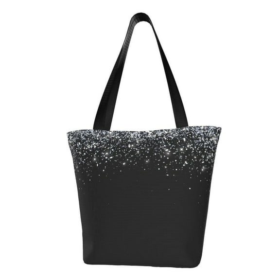 Hirioo Silver Glitter1 for Women's Casual Shoulder Tote Bag Handbag For Women Work College Travel Business Shopping