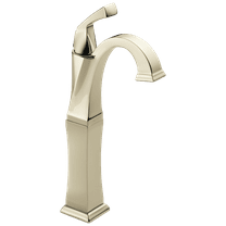 Delta Dryden Single Handle Vessel Bathroom Faucet, Polished Nickel