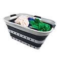 thumbnail image 5 of SAMMART Cesta plegable de plástico para la colada de 42 L (11 galones) – Contenedor/organizador de almacenamiento plegable – Cesta/cesta para ahorrar espacio (1 gris/gris pizarra), 5 of 5