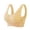 Beige, variant on Wire Free Comfort Bra for Older Women Full Coverage Front Cross Lift Bra Lace Trim Side Multi Hook Everyday Bra Wireless Push Up Beige 2XL