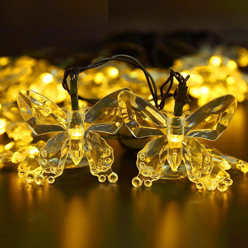Details about   Solar Powered Butterfly LED String Lights Sensor Outdoor Garden Lamp Decor US 
