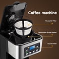 thumbnail image 4 of Aigostar Cafetera de goteo, Pantalla LCD, Filtro Reutilizable, Programable, Función Auto Limpieza (Descalcificación), Capacidad 1,8L(12 tazas), Función Mantener Caliente. Sin BPA, 4 of 8