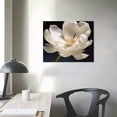 thumbnail image 3 of ARISTURING Black Bathroom Decor - White Tulip on Black Background Modern Canvas Wall Art Bathroom Decor Wall Art Black Decor Bathroom Pictures Black and White Wall Art Artwork for Home Walls Framed, 3 of 4