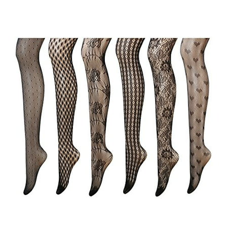 

Fishnet Tights Seamless Nylon Mesh Stockings Toeless Pantyhose for Women 6 Pack Fits Height 5 to 5 10 Fits Weight 100 to 180lbs.