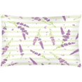 thumbnail image 4 of Juego de ropa de cama ABPHQTO 3 piezas Funda de edredón morado con flores de lavanda, 4 of 4