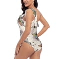 thumbnail image 4 of Easygdp Flying Butterflies-1 Women's One Shoulder Ruffle Monokini Bathing Suits with Removable Chest Pad, Quick Drying - Medium, 4 of 8