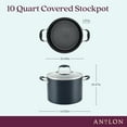 thumbnail image 2 of Anolon Advanced Home 10 Quart Hard-Anodized Nonstick Stockpot with Lid, Onyx, 2 of 12