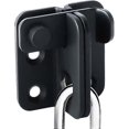 thumbnail image 1 of Slide Bolt Door Lock, Door Latch, Small Padlock for Wooden Gates, Shed, Closet, Pet Cage, Matte Black Stainless Steel, 1 of 5