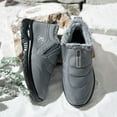 thumbnail image 4 of Roment Winter Boots for Women Seniors Lightweight Comfortable Fleece Lined Warm Slip on Snow Ankle Booties for Work Walking Nursing Outdoor Activities Grey Size 9, 4 of 6
