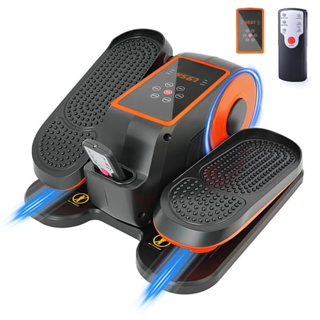 CATGOOD Under Desk Elliptical Machine - Quiet Portable Pedal Exerciser, LCD Display, Remote