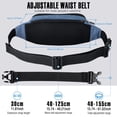 thumbnail image 3 of WATERFLY Unisex Lightweight Running Hiking Jogging Nylon Fanny Pack Waist Bag-Light Blue, 3 of 7
