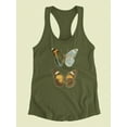 thumbnail image 3 of Antique Blue Butterflies Iii Racerback Tank Women -Vision Studio Designs, Female x-Small, 3 of 4