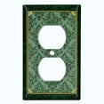thumbnail image 2 of Metal Light Switch Plate Cover Elegant Victorian Floral Damask Frame Green FRA079, 2 of 13