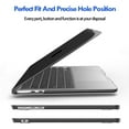 thumbnail image 4 of IC ICLOVER Case for MacBook Air 13.6 Inch A3240 A3113 A2681, Snap On Hard Shell&Keybord Cover&Screen Film for MacBook Air 13.6" M2 M3 M4 Chip, Crystal Black, 4 of 7