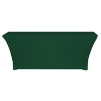 Your Chair Covers - Stretch Spandex 8 ft x 18 Inches Rectangular Classroom Table Cover Hunter Green
