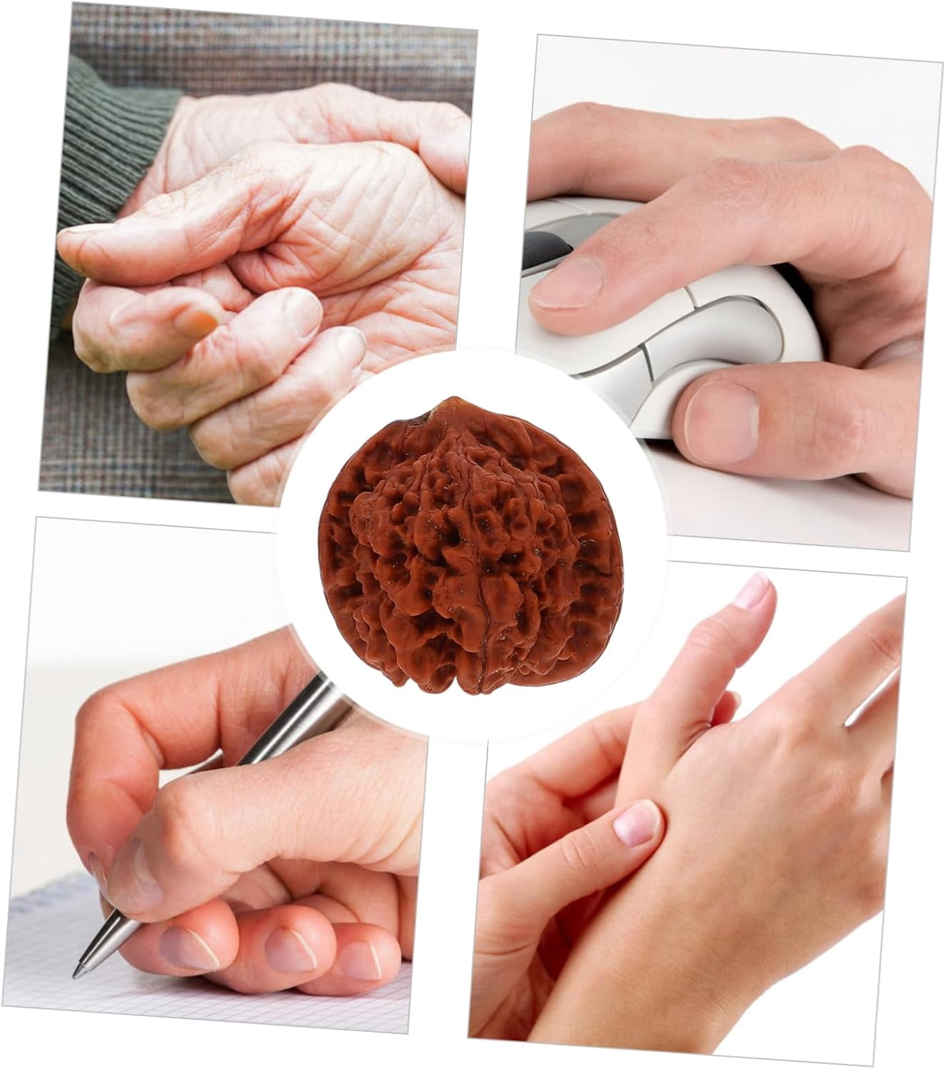 Chinese Walnuts Fidget – 2PCS Traditional Exercise Walnuts, comes with a gift box and cleaning brush set, relieves stress,  improves concentration(RL 1.7in 1 Set)